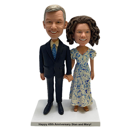 Fully Custom Bobblehead Personalized Figurines For Wedding Cake Topper
